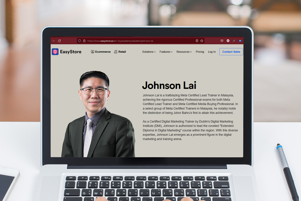 EasyStore Selects Johnson Lai, as One of Its Panel of Trainers